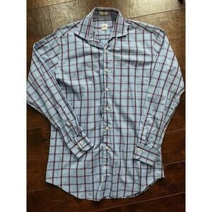 Peter Millar Mens Button Down Dress Shirt Blue/Purple Size M